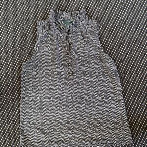 J. Crew Black and White Patterned Top